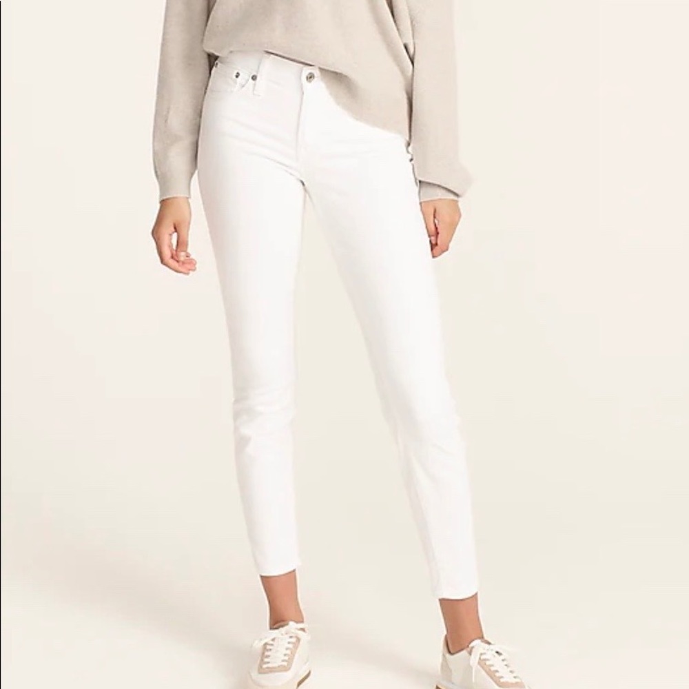 J. Crew Toothpick Ankle Super Skinny jeans Ivory - Like New